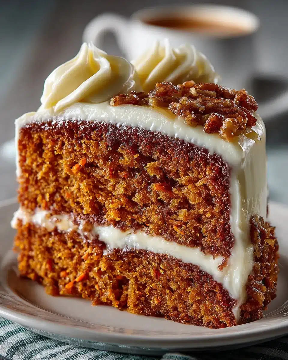 Moist Carrot Cake with Cream Cheese Frosting