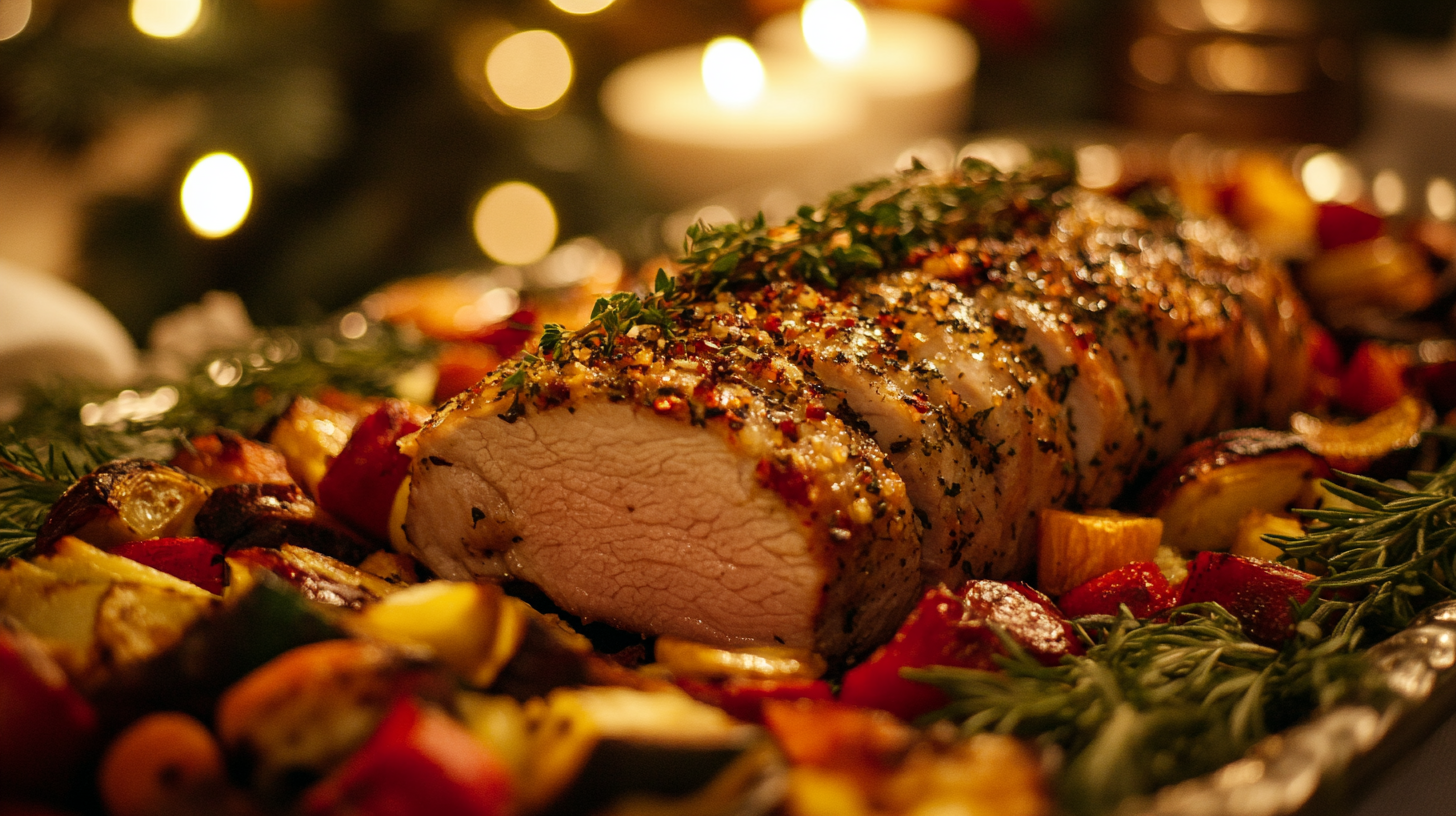 Oven-Baked Herb-Crusted Pork Tenderloin with Roasted Vegetables