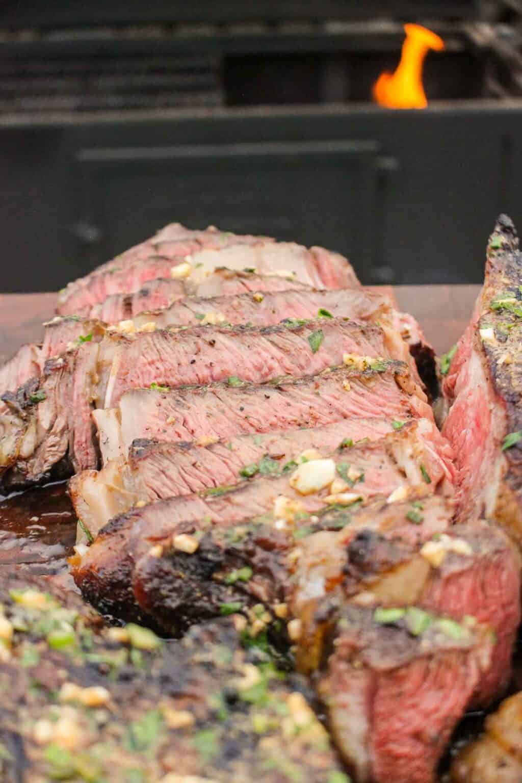 Grilled Texas Ribeye with Southwestern Chili Butter