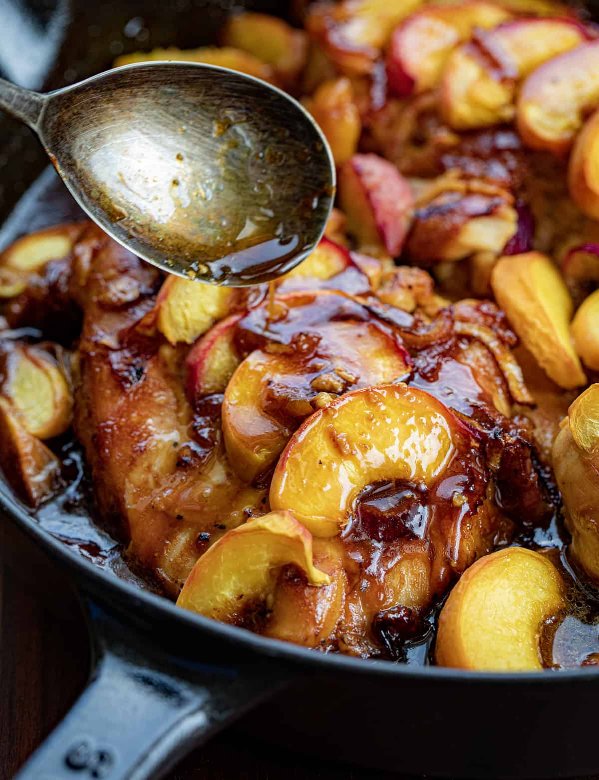 Pan-Seared Chicken with Granbury Spiced Peach Glaze