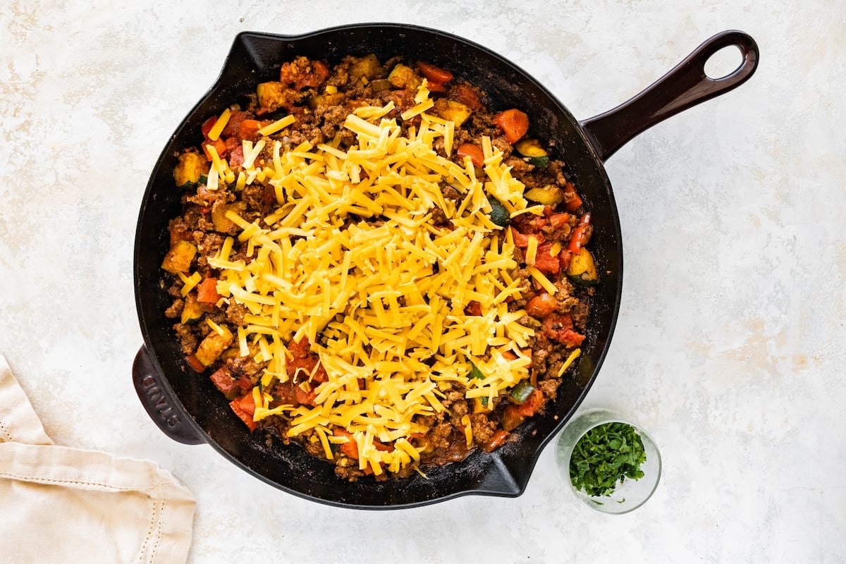 Skillet Beef and Butternut Squash Hash with Rosemary and Onions