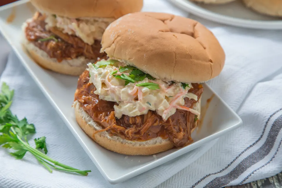Memorial Day Grilled BBQ Pulled Pork Sandwiches