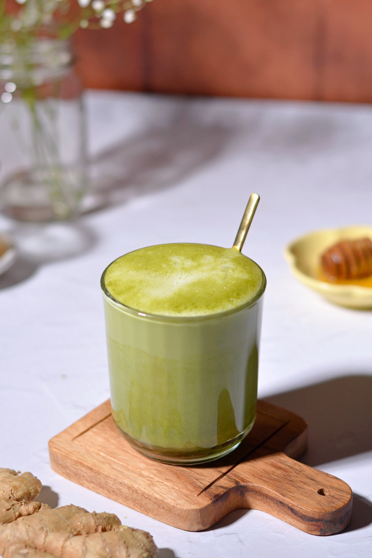 Ginger Matcha Latte with Coconut Milk
