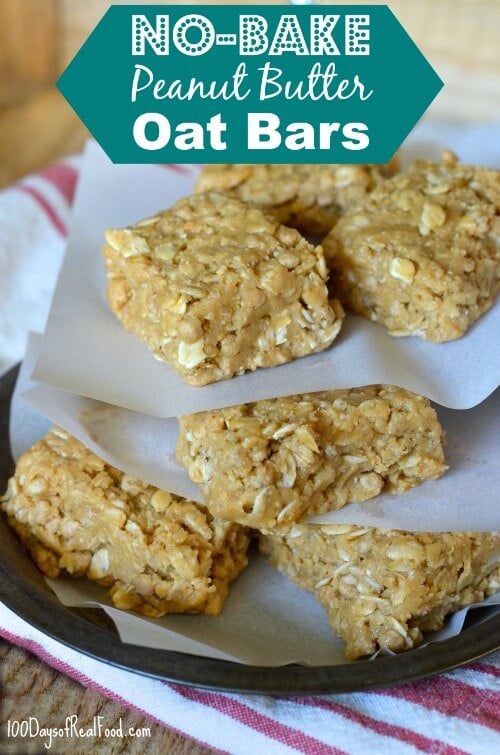 No-Bake Peanut Butter Oat Bars for Kids