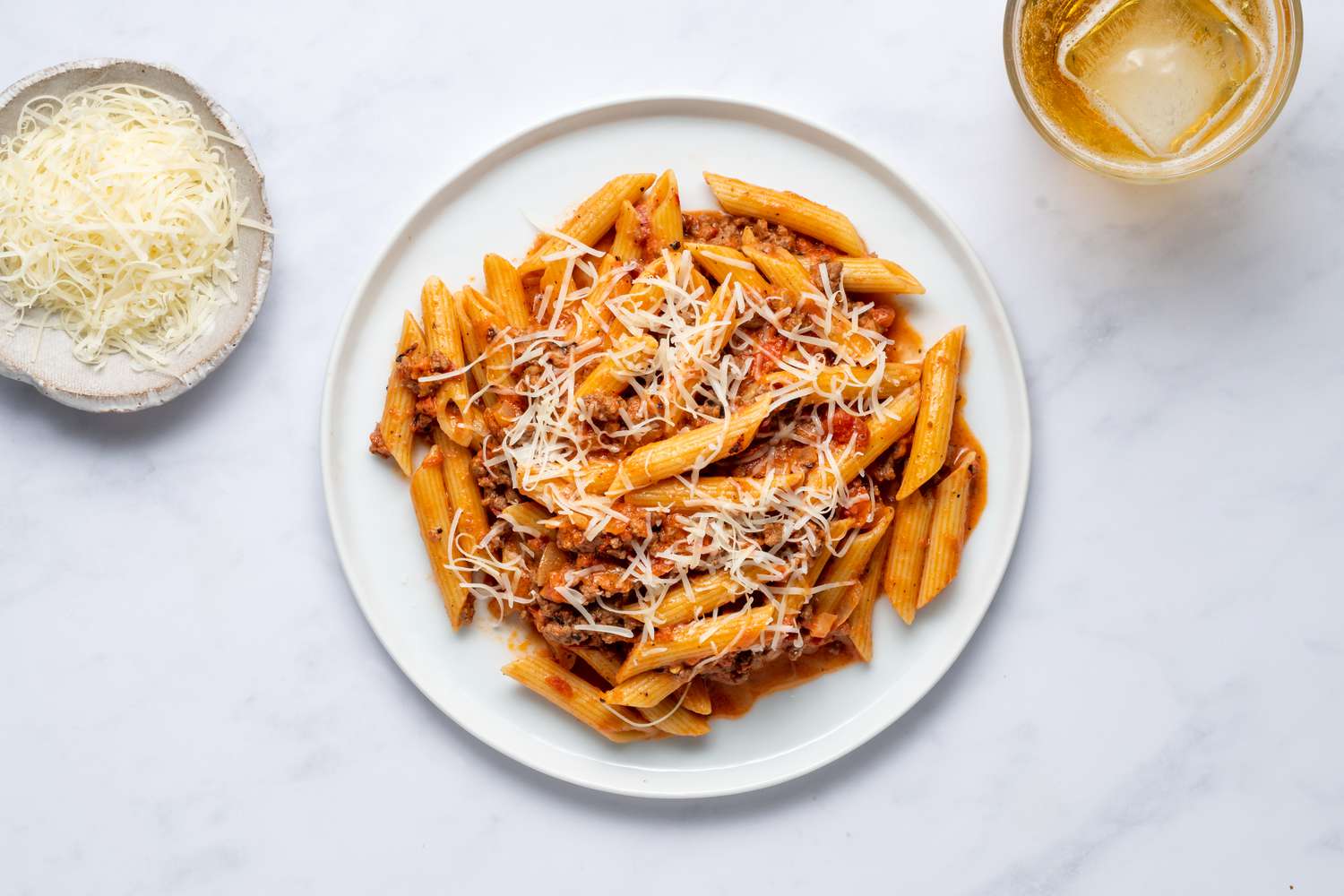 One-Pot Penne with Sausage and Spinach in Tomato Sauce