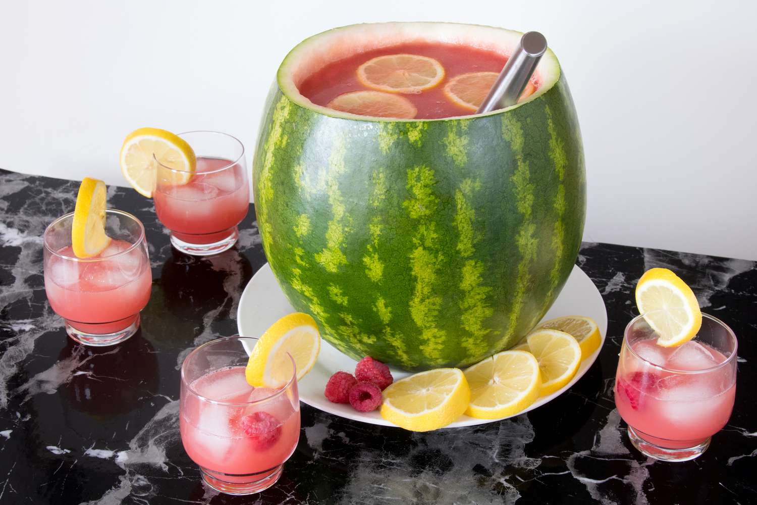 Frozen Watermelon Mint Punch Bowl