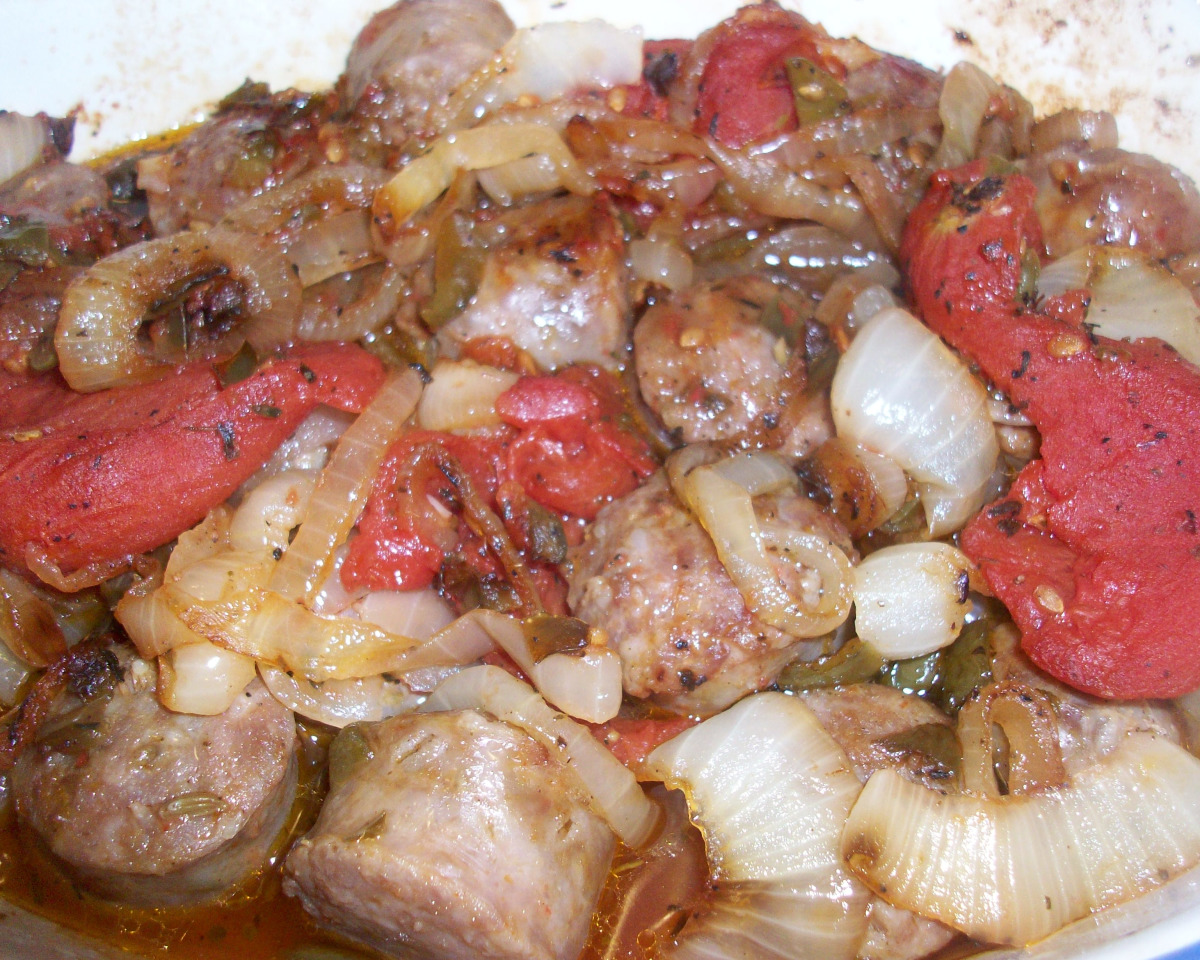One-Pan Italian Sausage and Roasted Vegetable Bake
