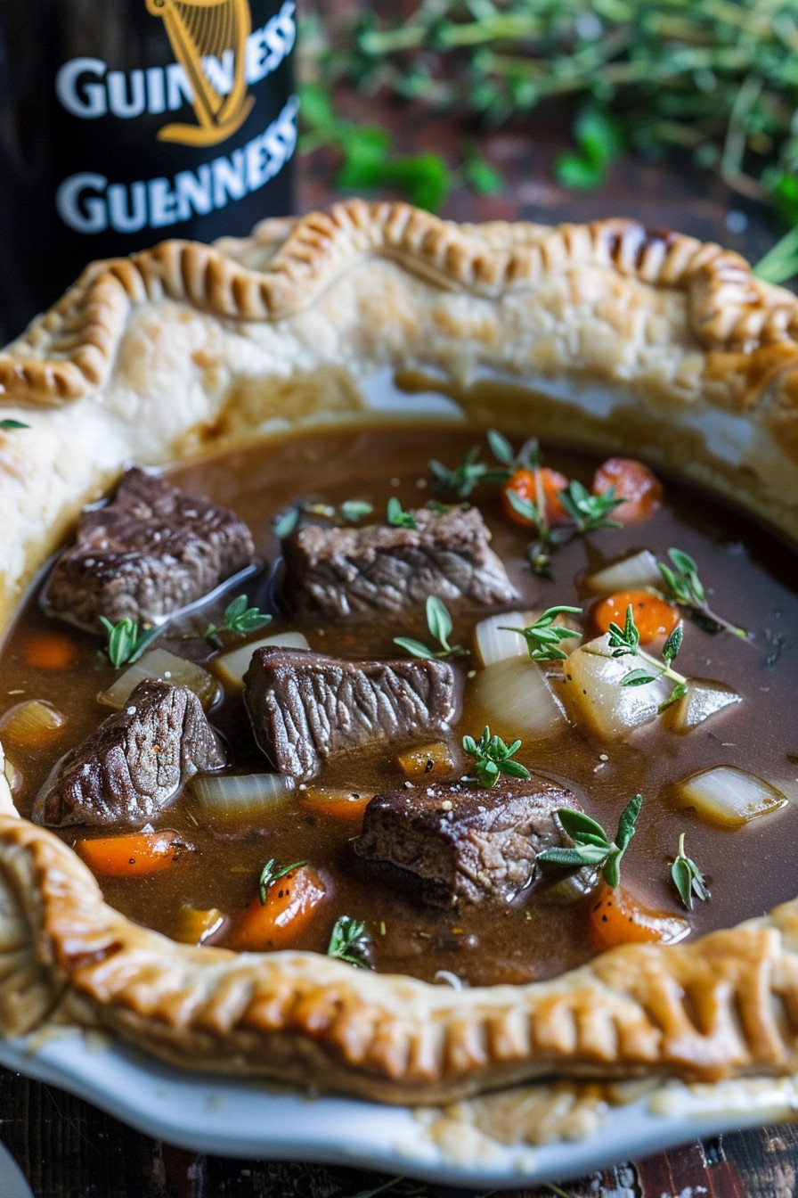 Slow-Cooked Australian Beef and Guinness Pie