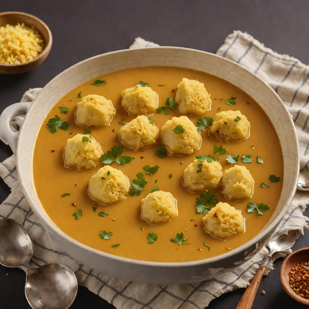 Cornmeal Dumplings in Spiced Pumpkin Soup