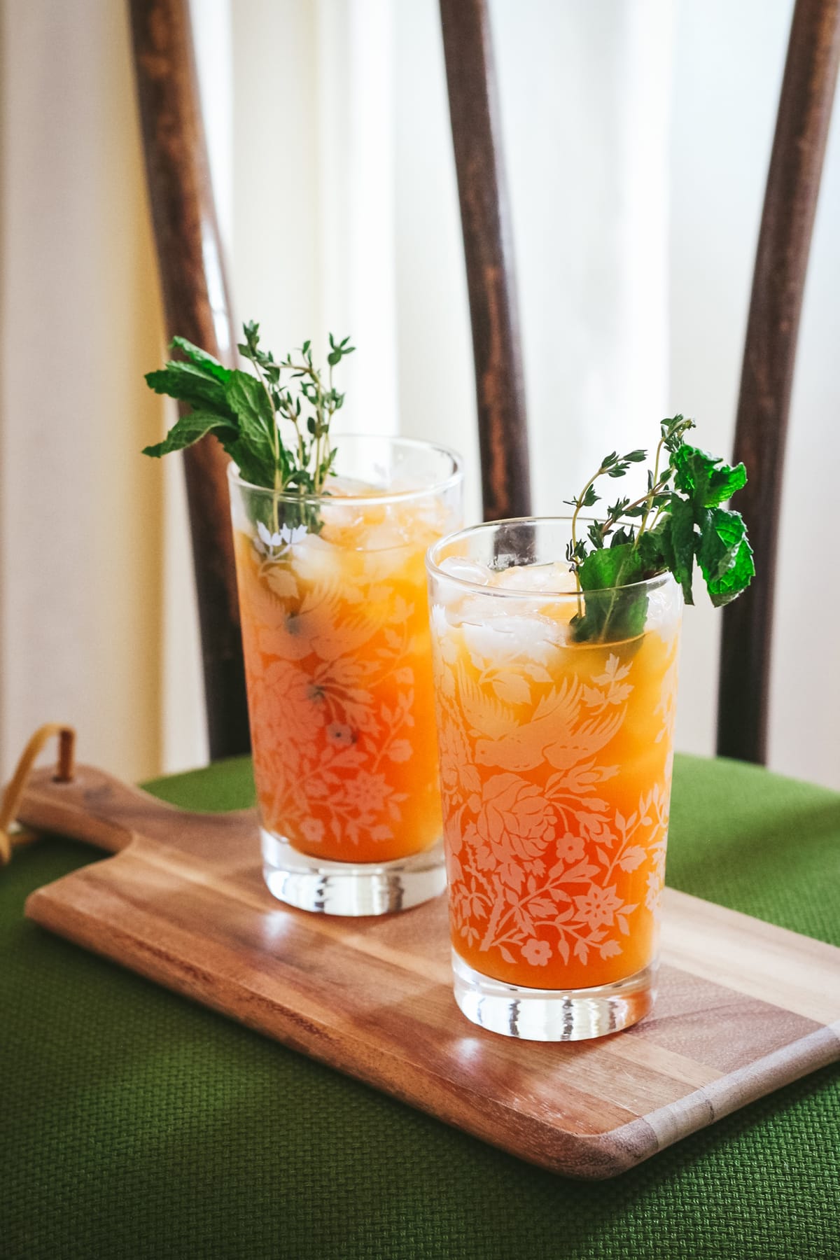 Citrus-Spiced Ginger Cocktail with Honey Syrup