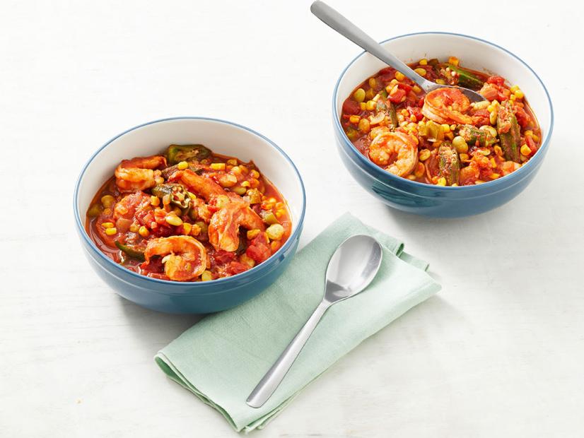 Spiced Okra Soup with Shrimp