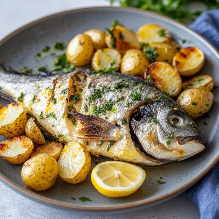 Pan-Seared Sea Bream with Garlic and Fresh Dill