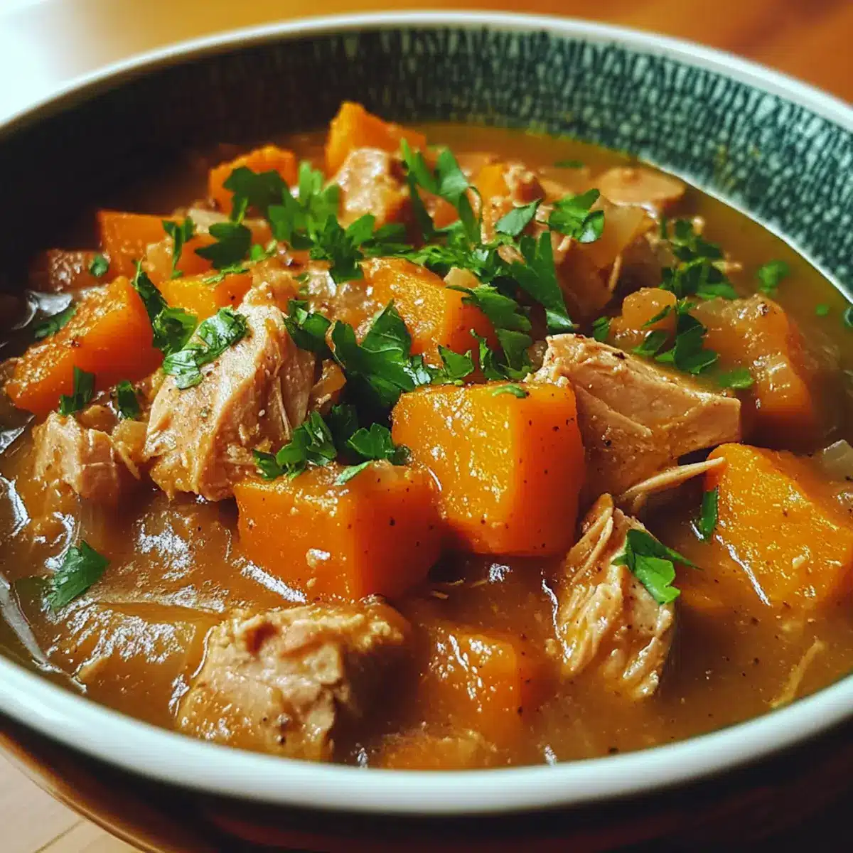 Slow Cooker Turkey & Sweet Potato Stew
