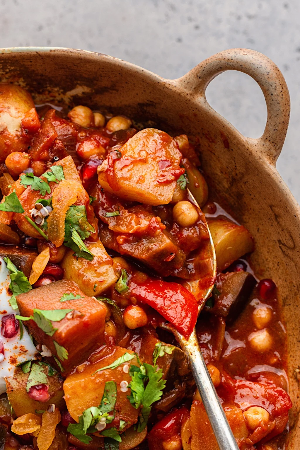 Slow Cooker Harissa Beef Stew with Chickpeas