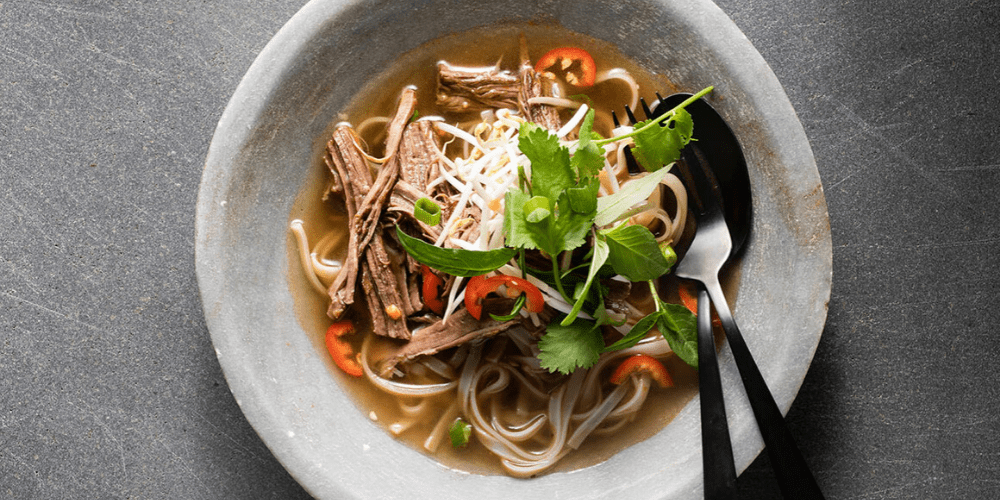 Slow-Simmered Beef Pho with Star Anise and Charred Ginger