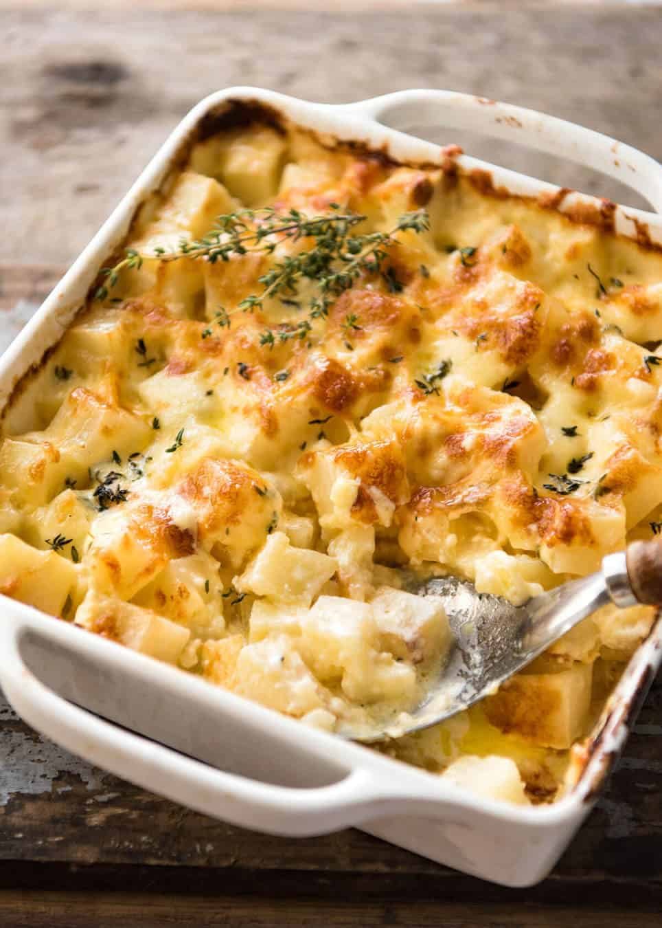 Classic Australian Potato Bake with Cream and Cheese