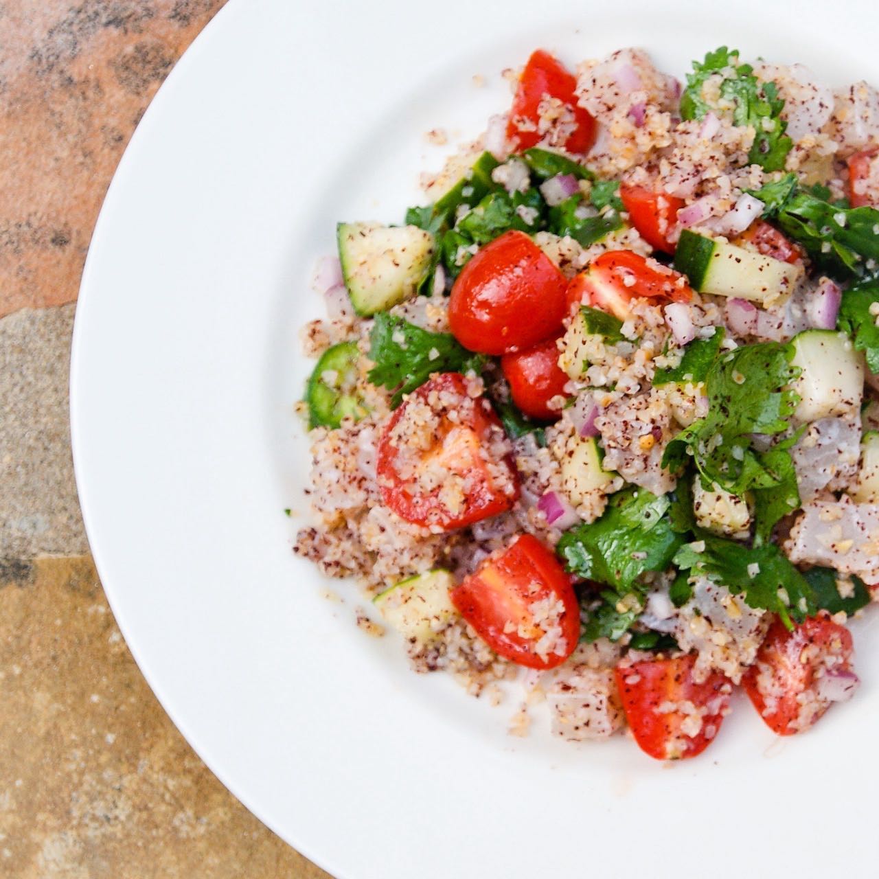 Ceviche-Style Tabbouleh Salad with Tahini Lime Dressing