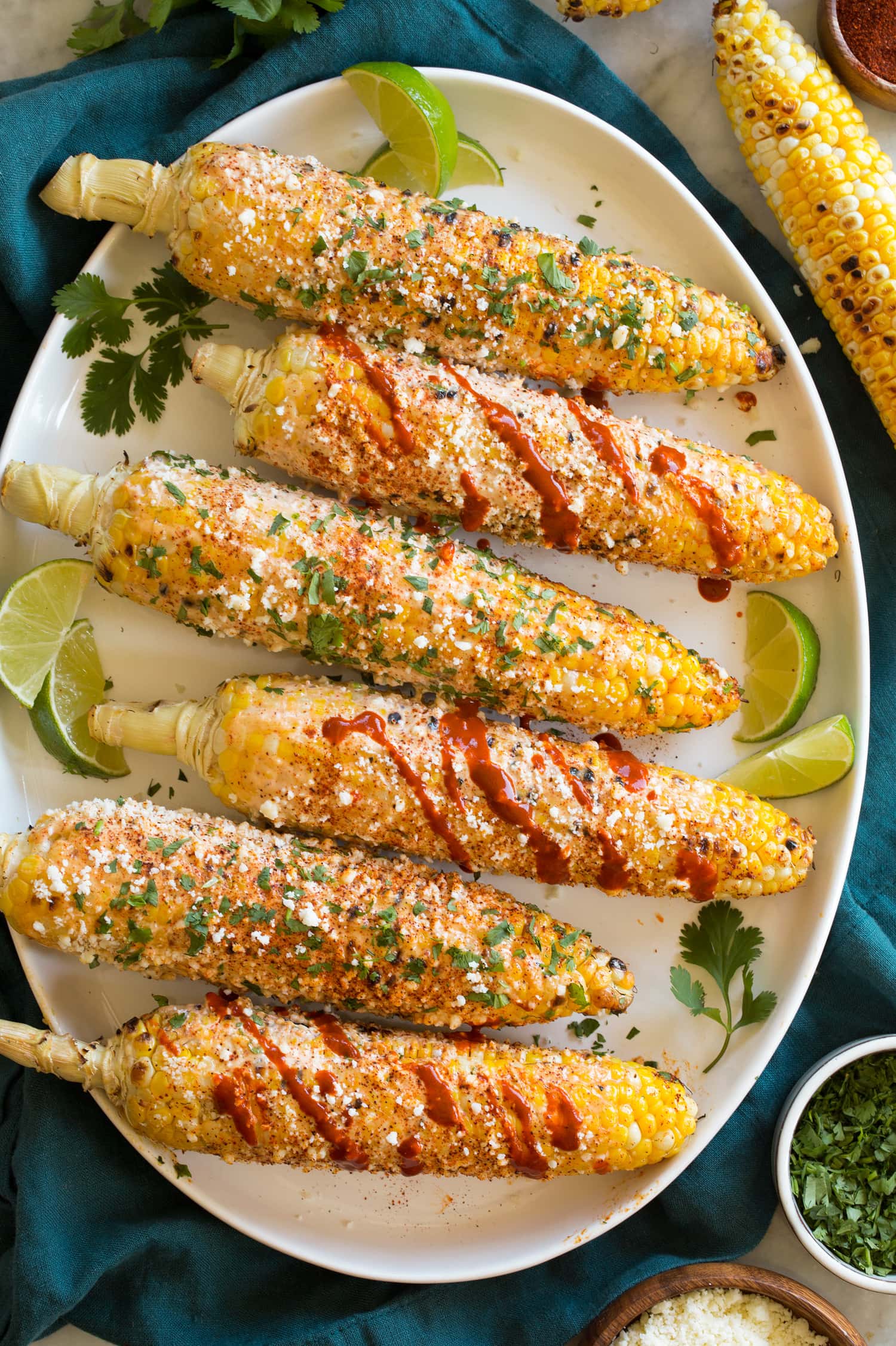 Classic Mexican Street-Style Elote with Cotija and Chili Powder