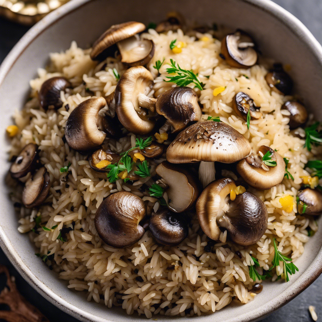 Sautéed Spinach and Mushroom Rice Pilaf