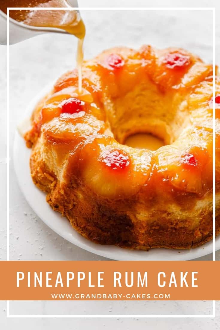 Caribbean Coconut Rum Cake with Pineapple Glaze