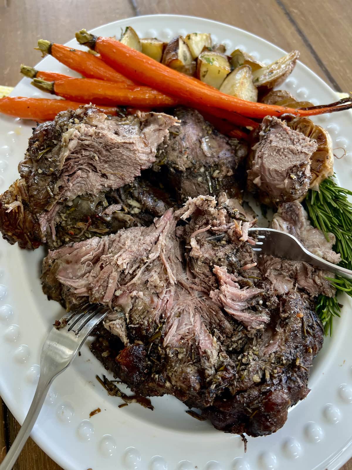 Slow-Roasted Mediterranean Lamb Shoulder with Lemon and Oregano