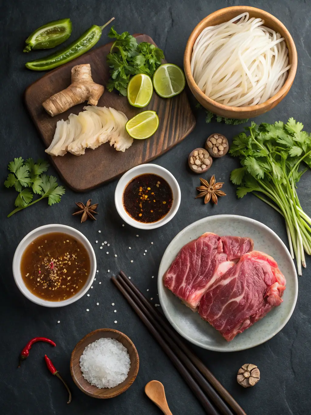 Slow-Simmered Beef Phở with Star Anise and Charred Onion Broth