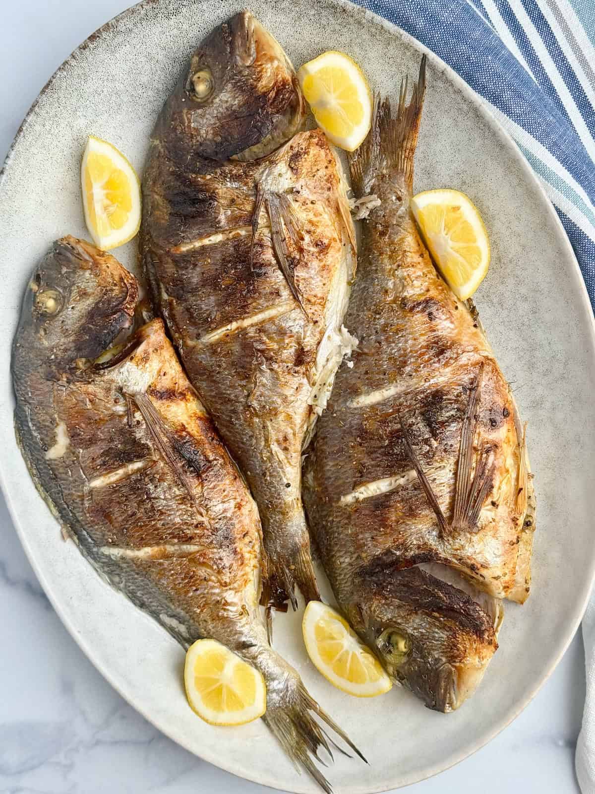 Pan-Seared Sea Bream with Lemon and Oregano Butter