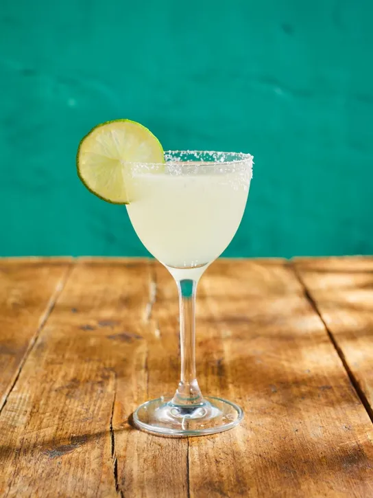 Salt-Rimmed Margarita with Triple Sec and Fresh Lime
