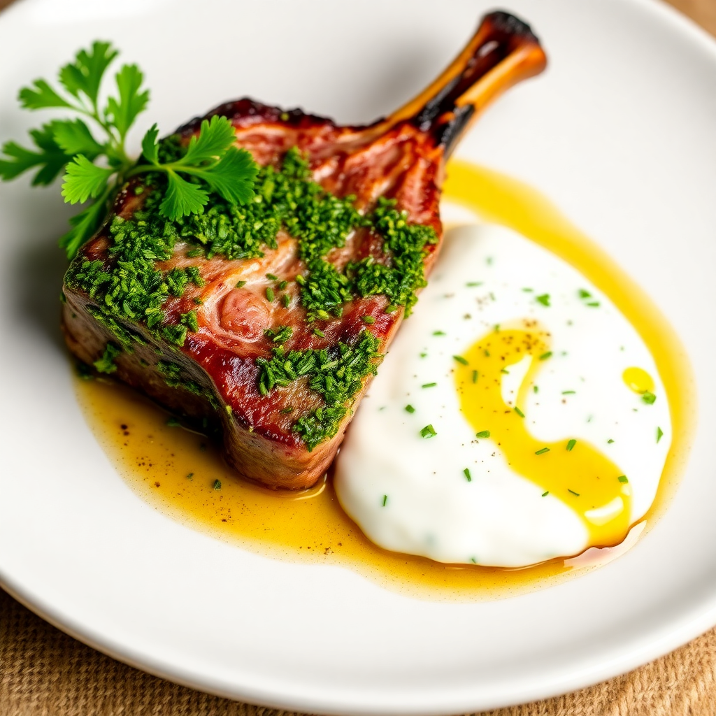 Slow-Roasted Turkish Lamb with Sumac and Yogurt Sauce