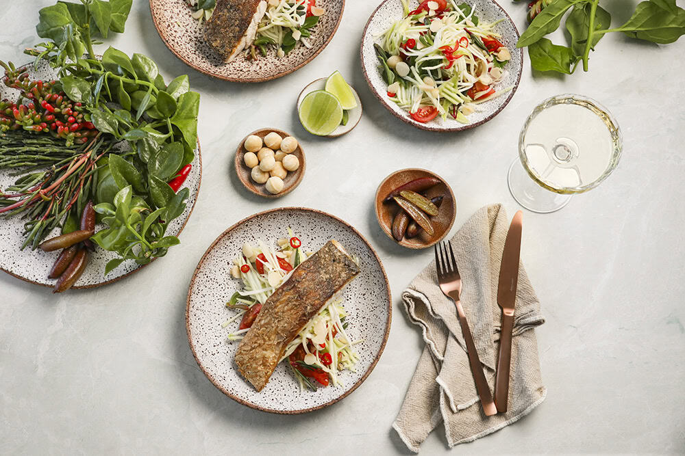 Slow-Cooked Barramundi with Finger Lime and Dill