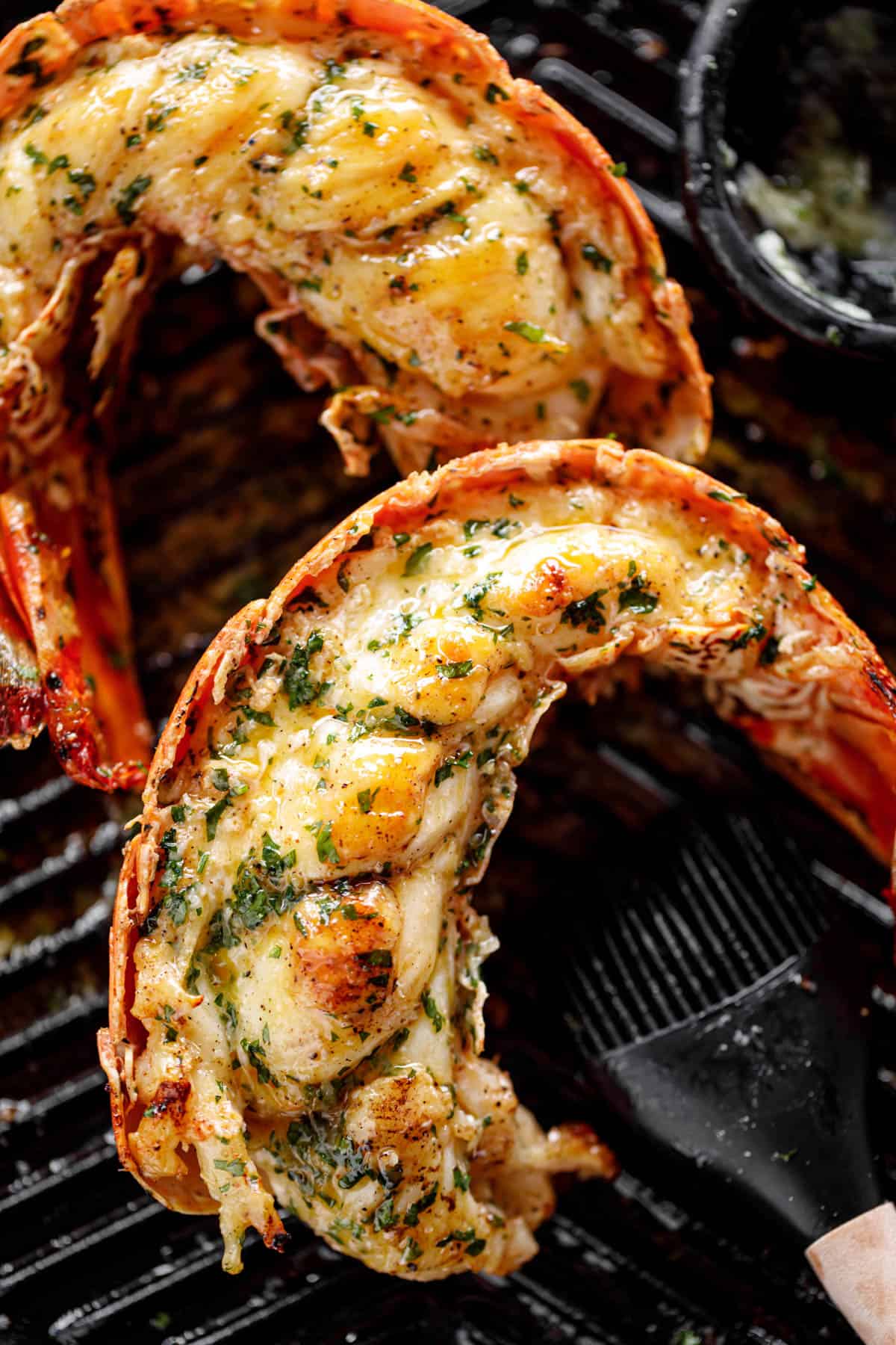 Grilled Texas-Style Lobster Tail with Garlic Butter