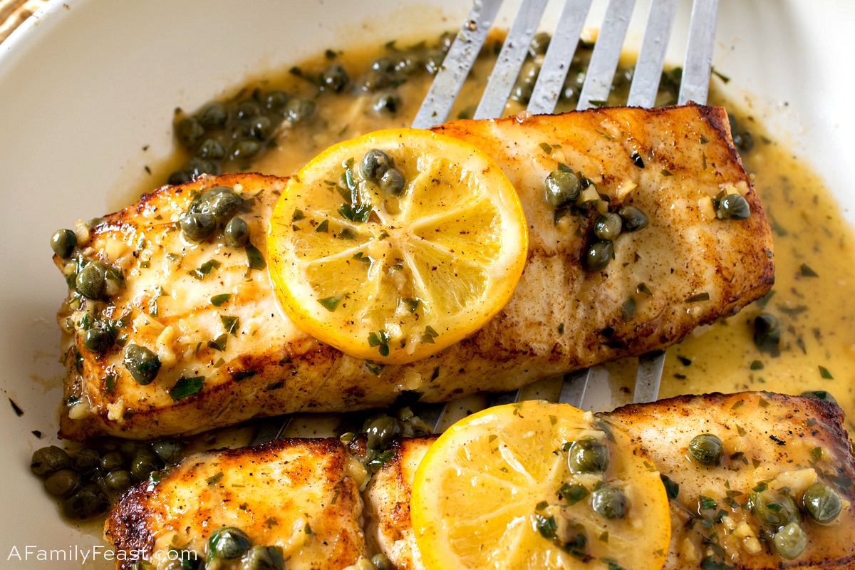 Pan-Seared Grouper with Lemon-Caper Butter Sauce