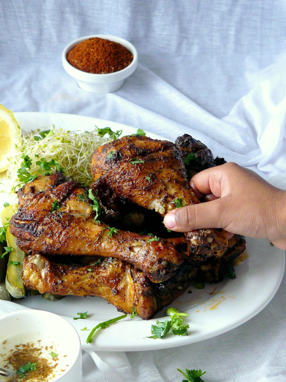 Coffee-Infused Ethiopian Spiced Rubbed Grilled Chicken