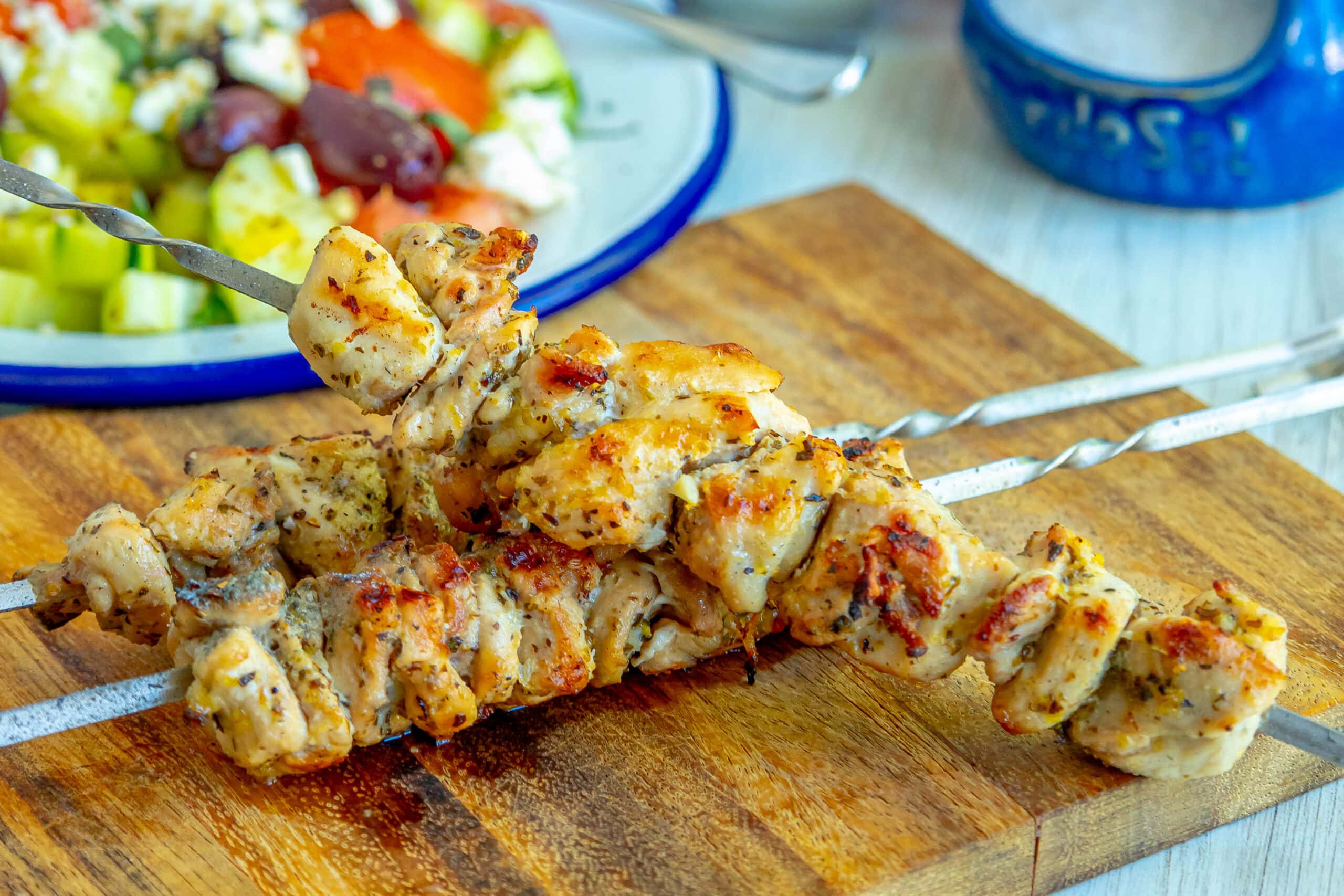 Lemon-Oregano Grilled Chicken Souvlaki