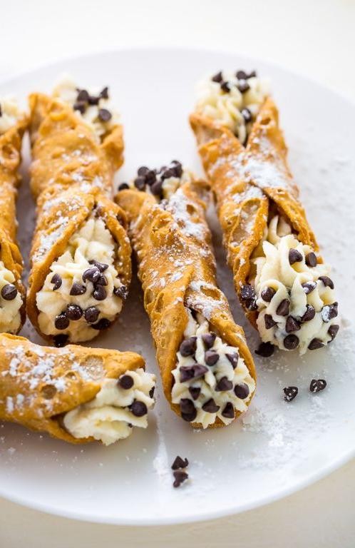 Gluten-Free Cannoli with Ricotta and Dark Chocolate Chips
