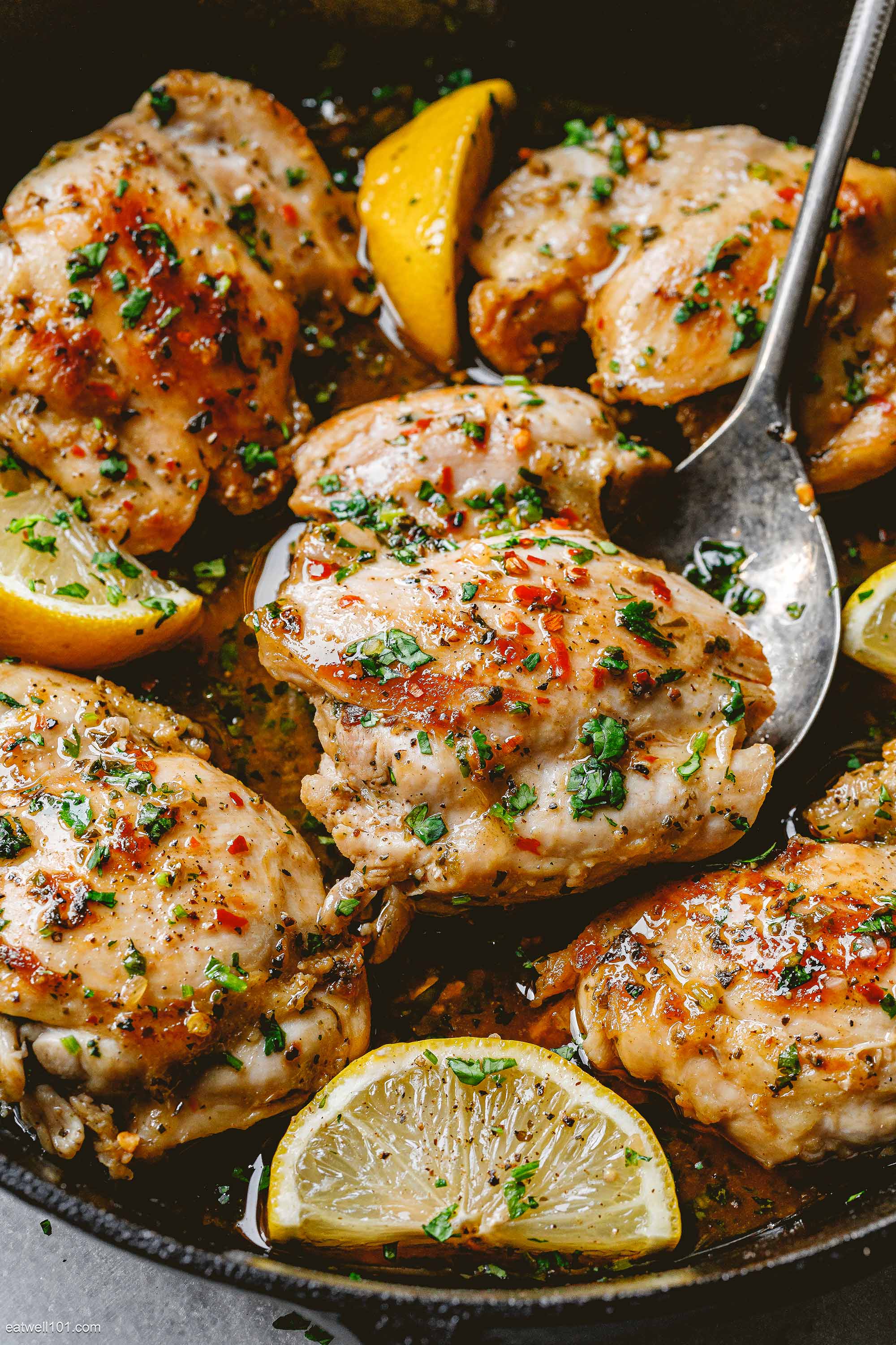 Pan-Seared Chicken Thighs with Roasted Garlic and Lemon Thyme