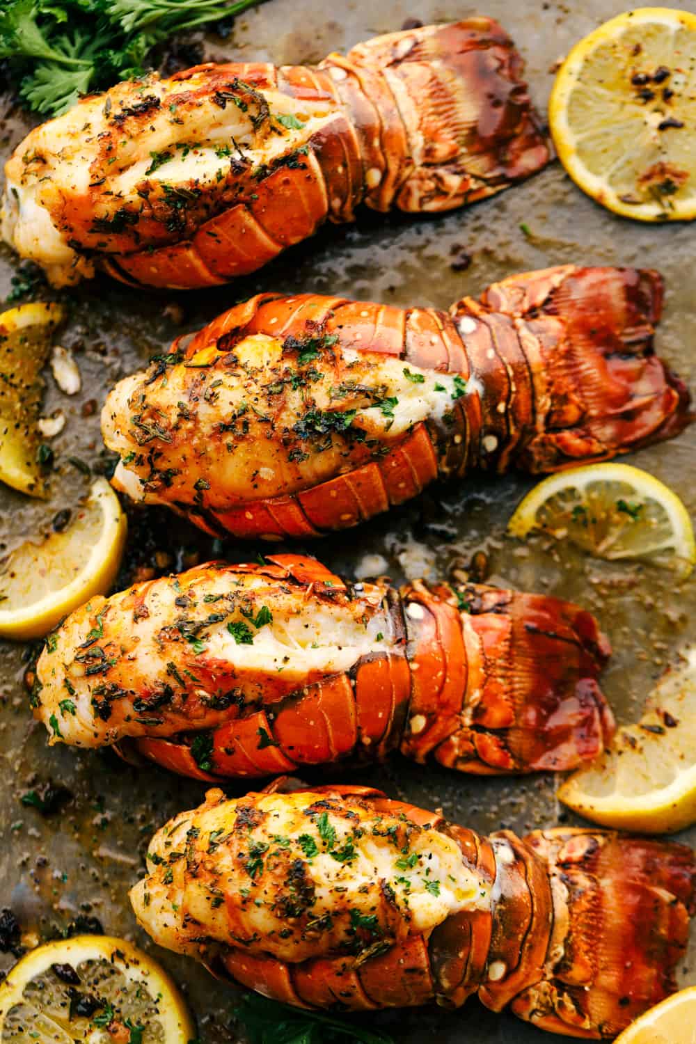 Chargrilled Texas-Style Lobster Tail with Garlic Butter