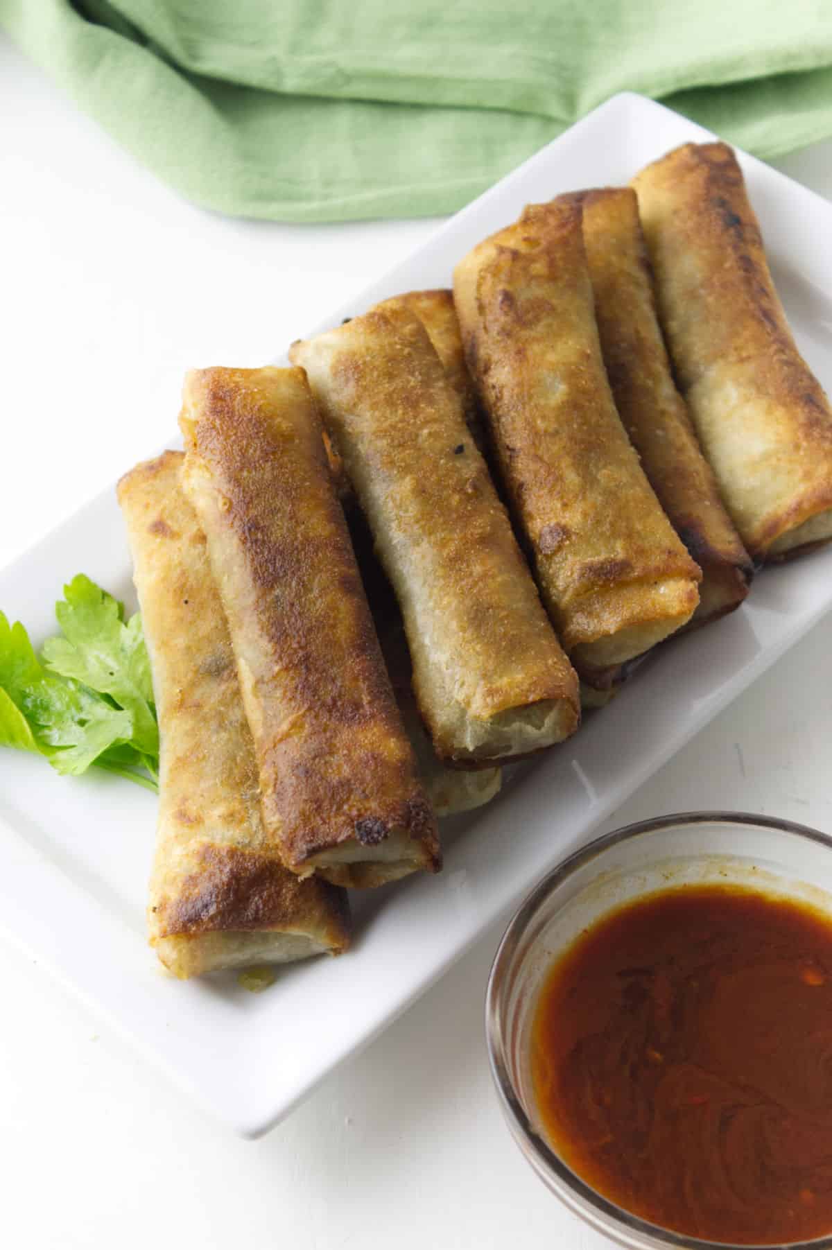 Pan-Fried Lumpia Rolls with Pork and Vegetables