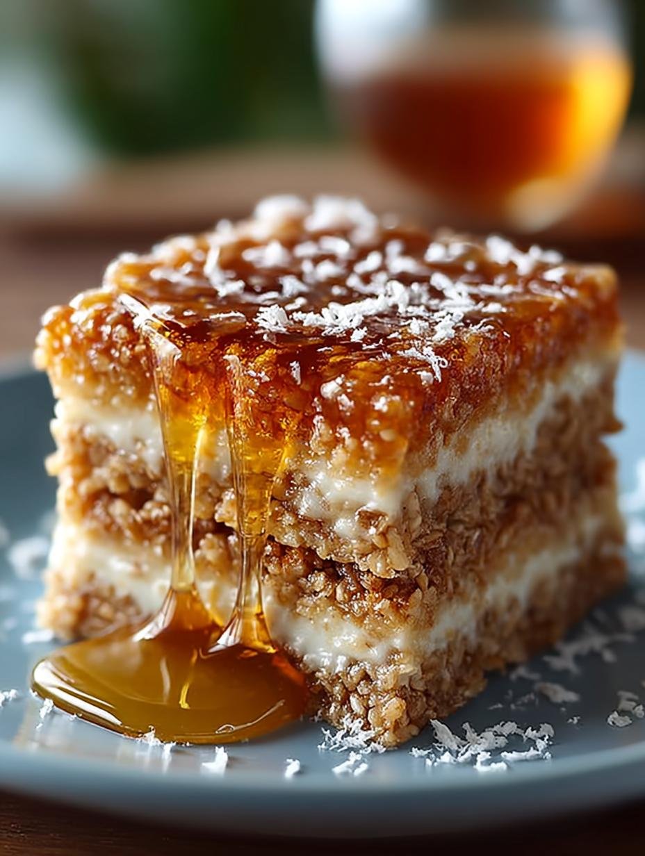 Weet-Bix Slice with Golden Syrup and Toasted Coconut
