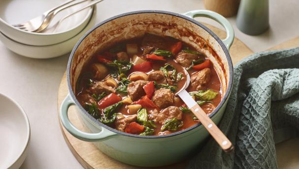 Slow-Cooked Lamb with Tomato and Olive Ladera