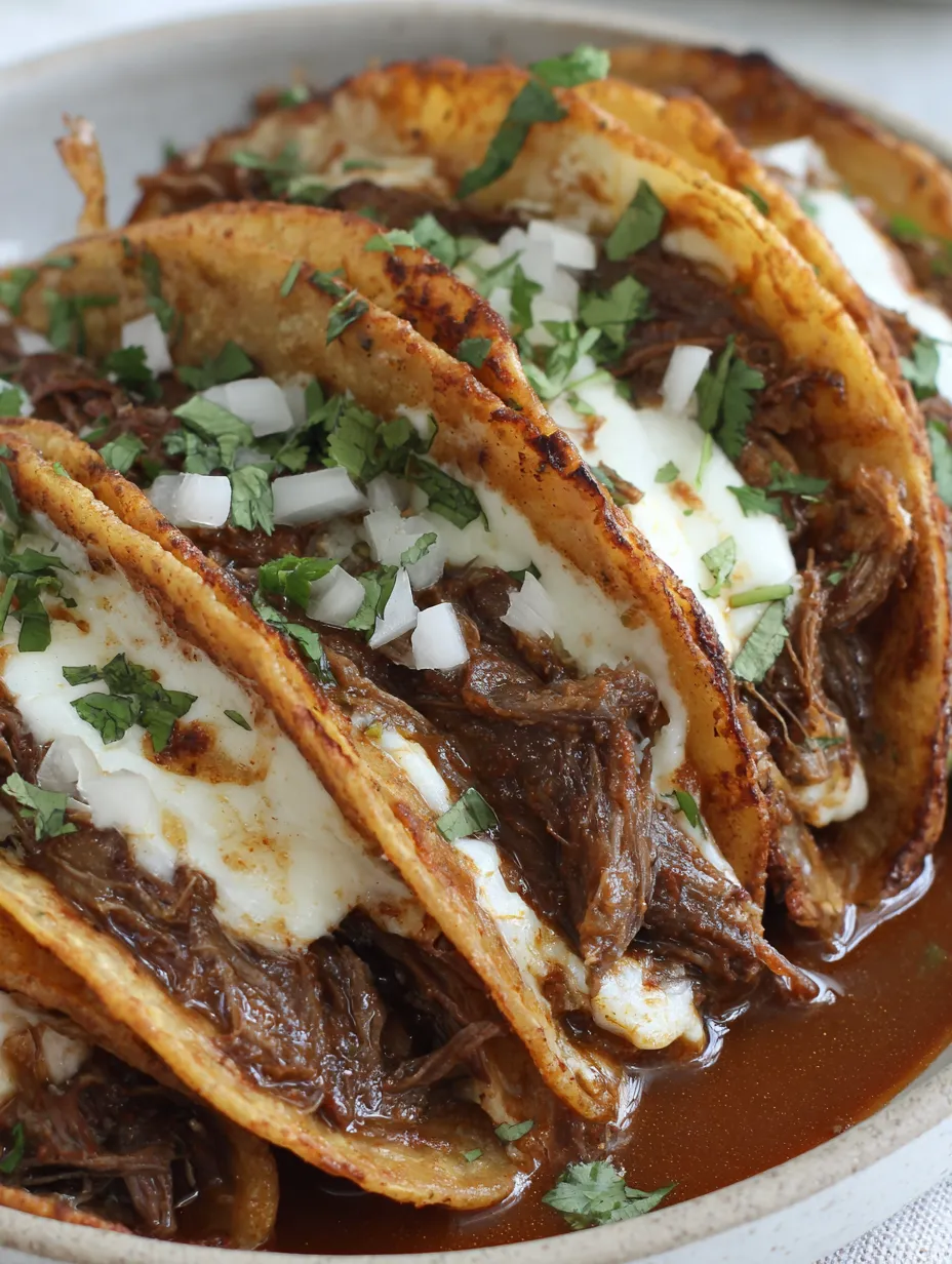 Slow-Cooked Beef Birria with Ancho Chile Sauce