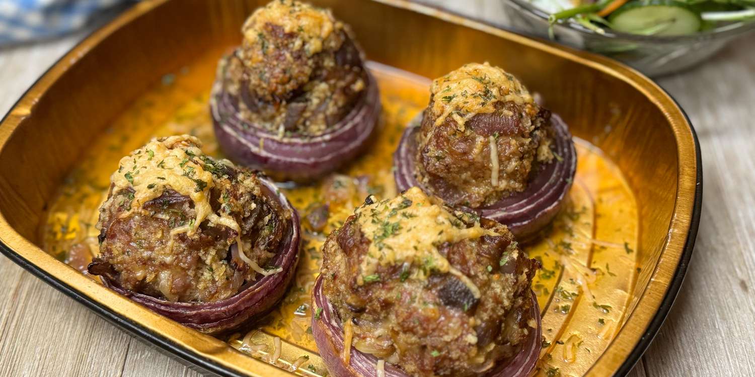 Kathiyawadi Stuffed Onion with Spiced Gram Flour Filling