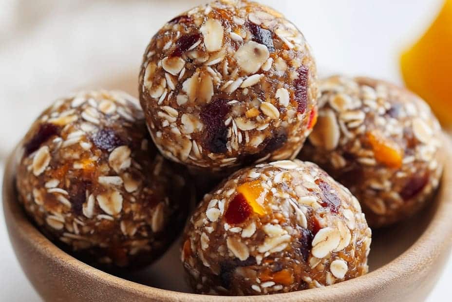 Roasted Barley Tsampa Energy Balls with Nuts and Dried Fruit