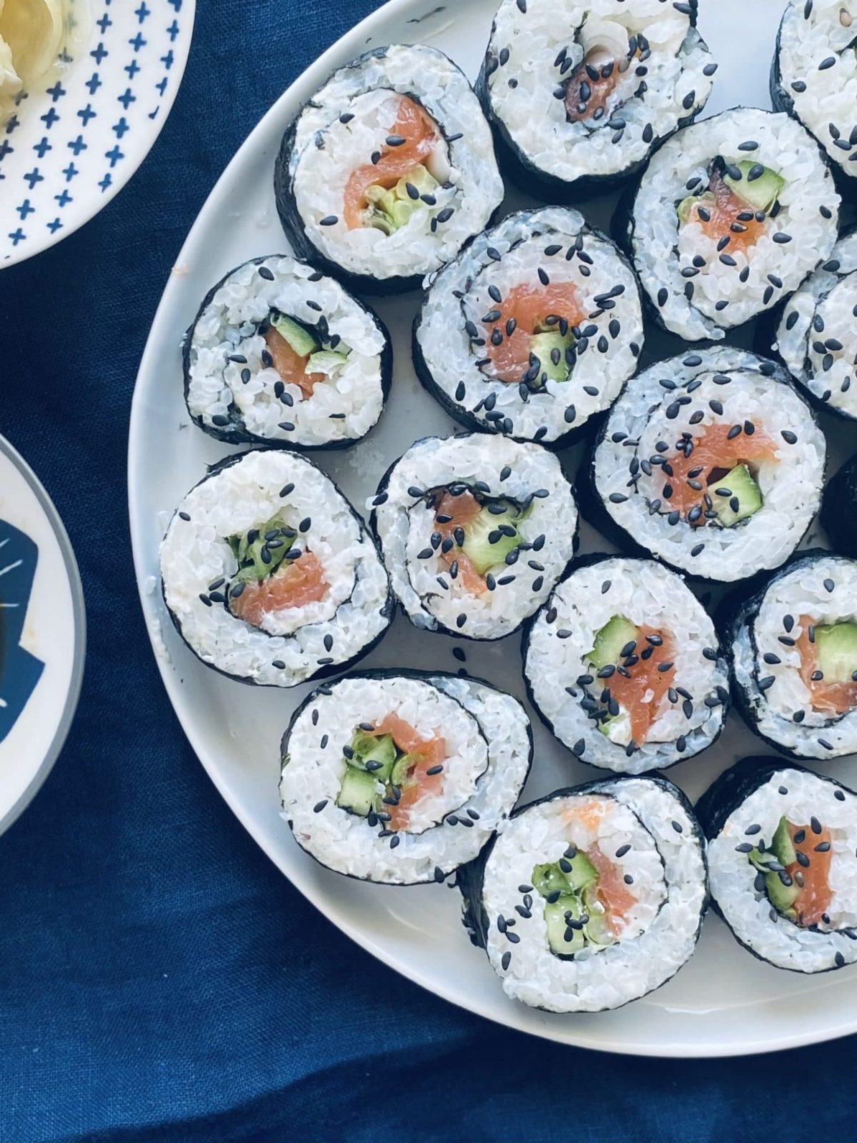 Retro Oregon-Style Sushi Roll with Smoked Salmon and Asparagus