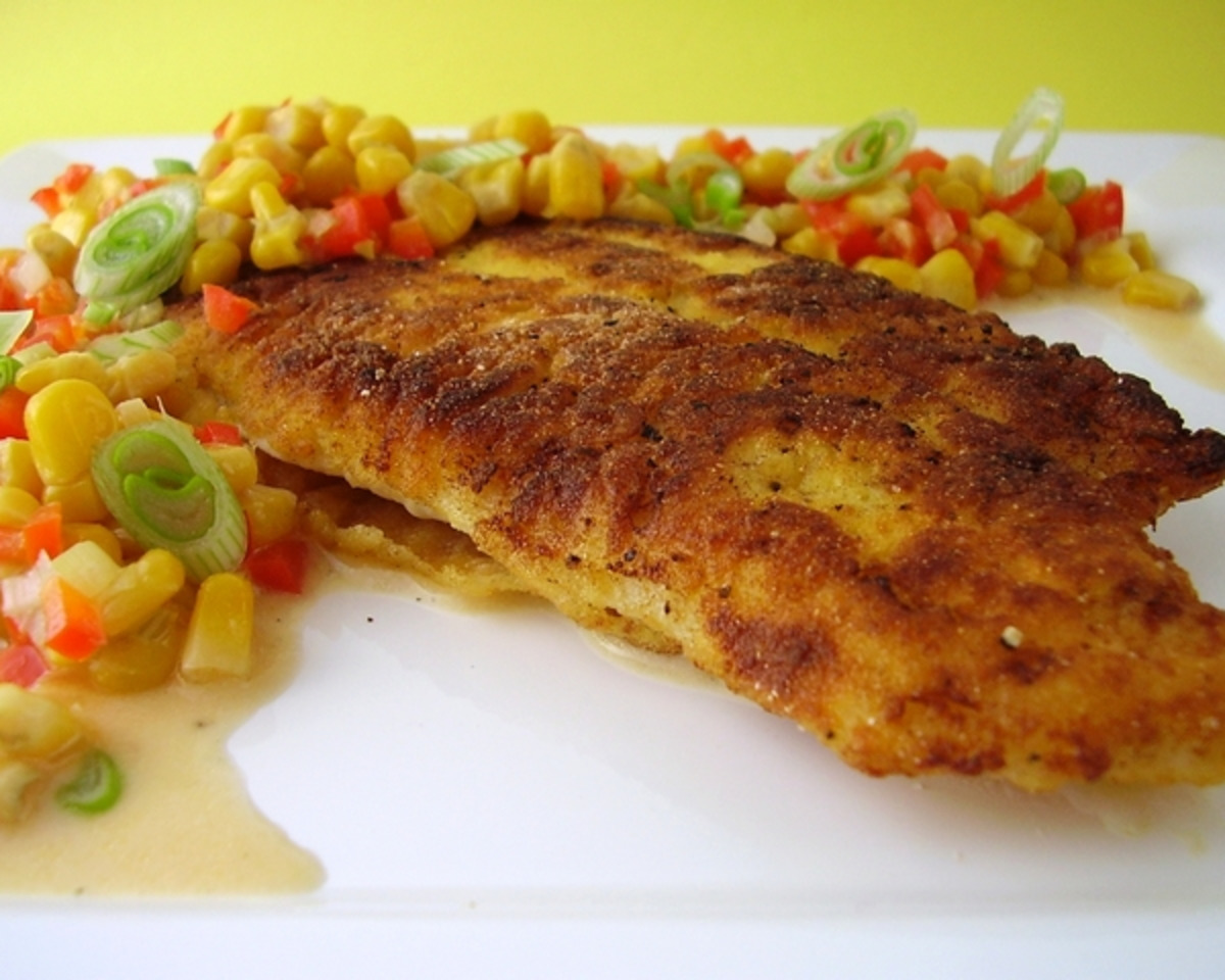 Cajun-Spiced Blackened Catfish with Charred Corn Salad
