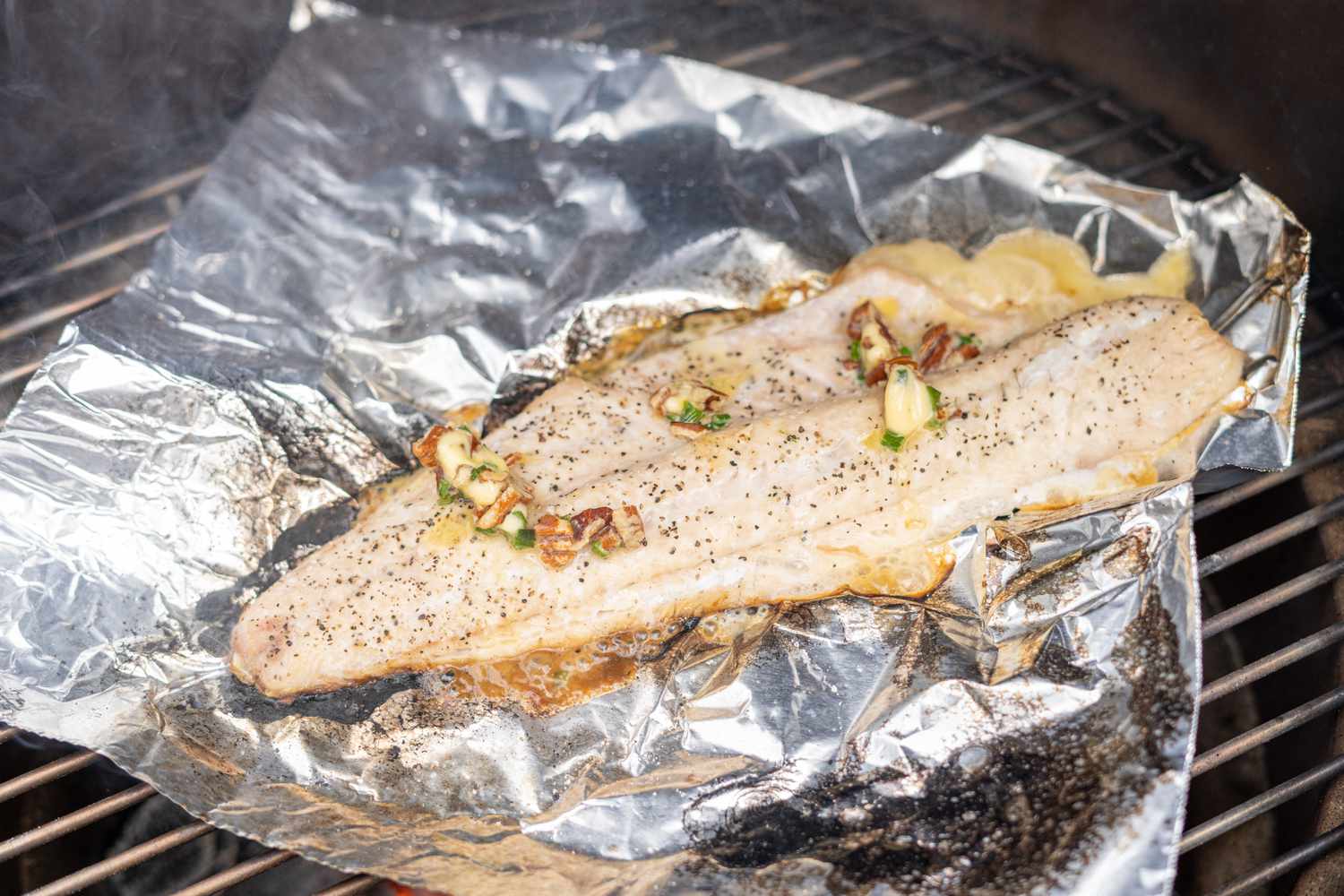 Grilled Lake Erie Walleye with Lemon-Dill Butter