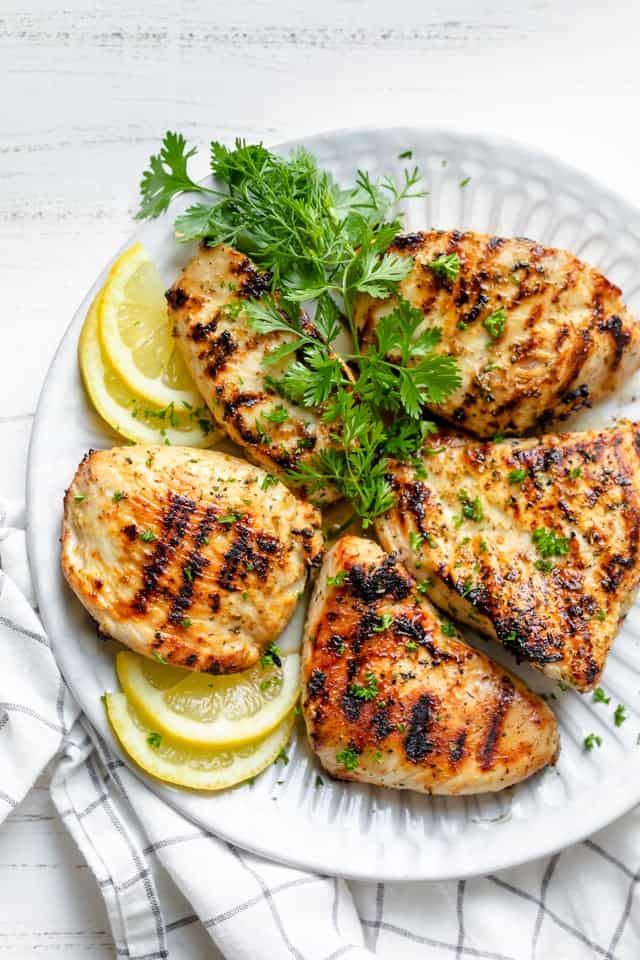 Grilled Lemon-Oregano Chicken with Garlic Toum Sauce