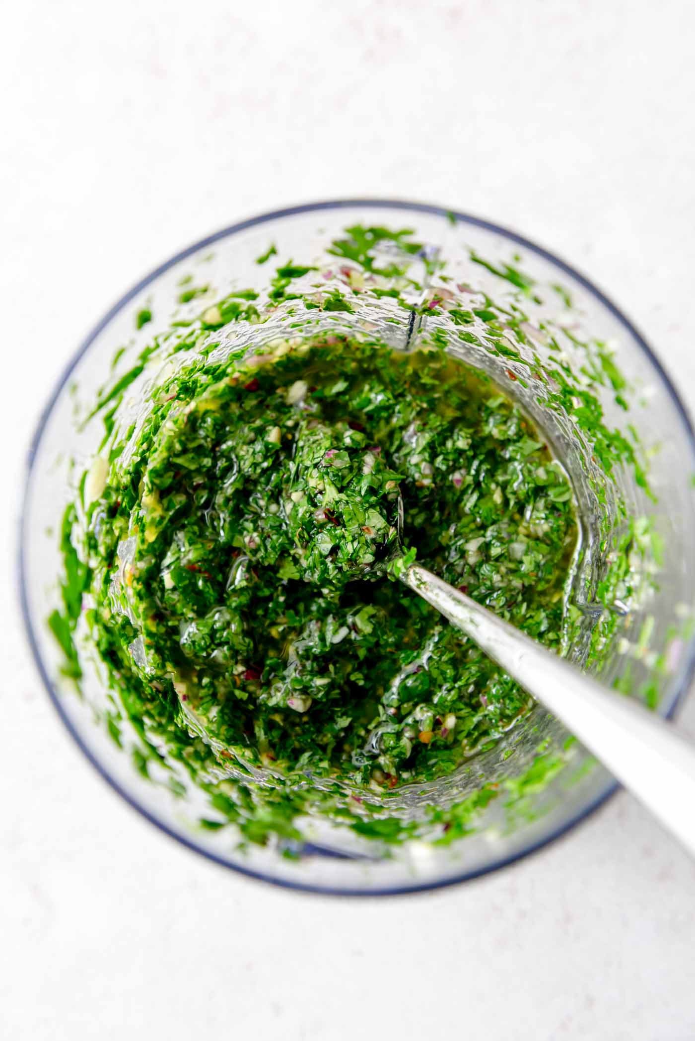 Cilantro and Parsley Chimichurri with Red Wine Vinegar