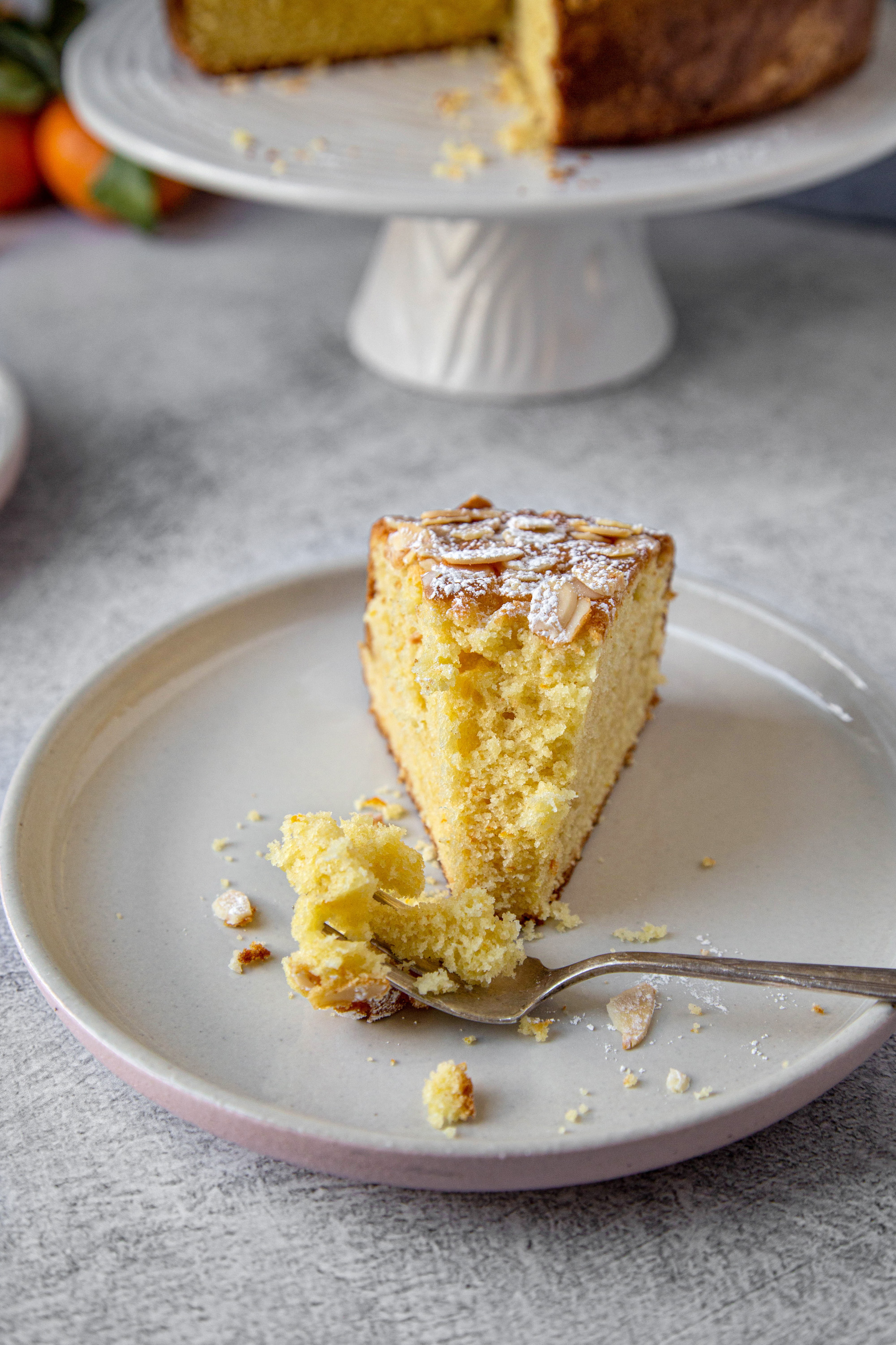 Lebanese Orange Blossom Semolina Cake with Rosewater Syrup