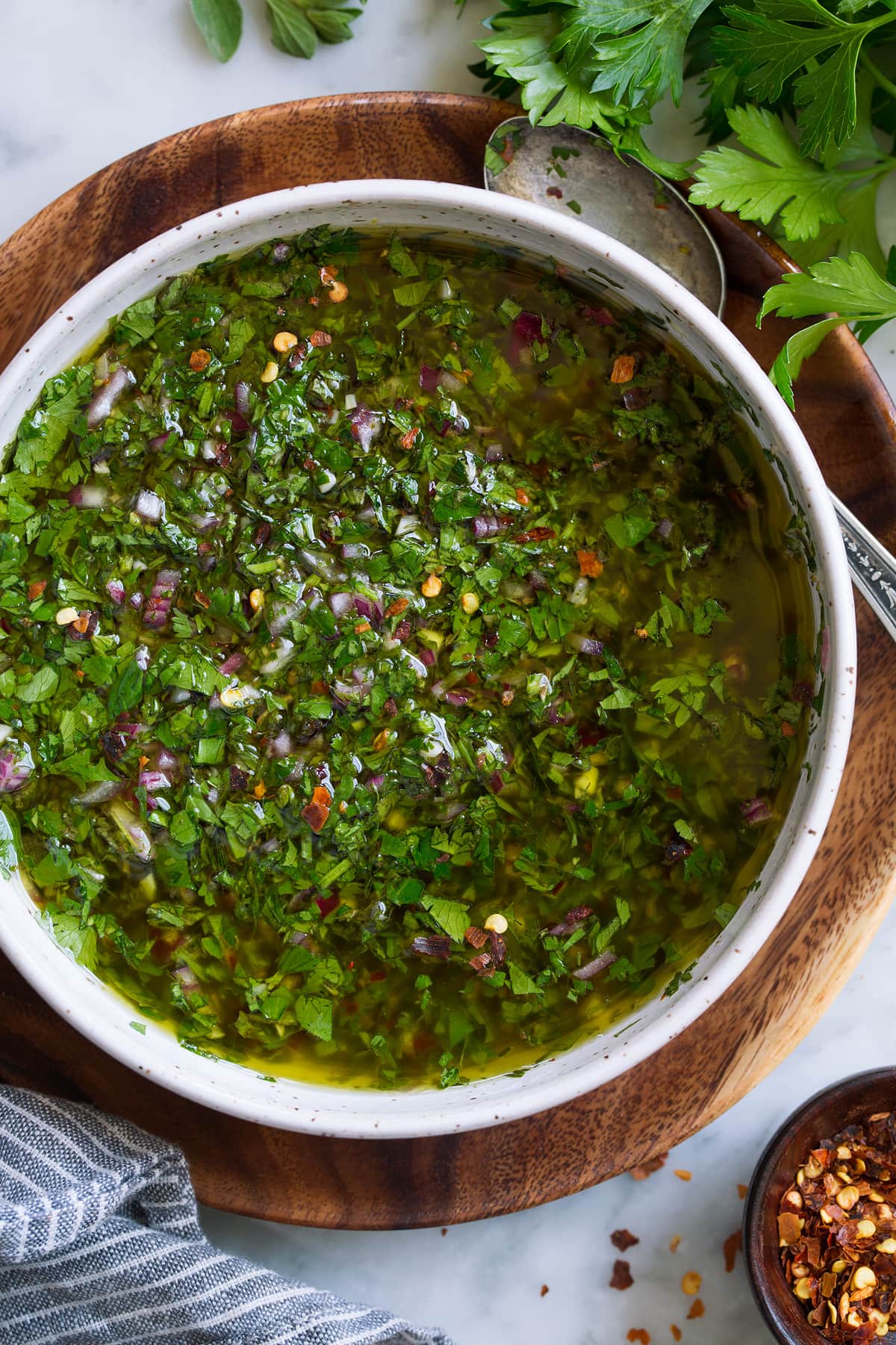 Bright Parsley Chimichurri with Garlic and Red Wine Vinegar